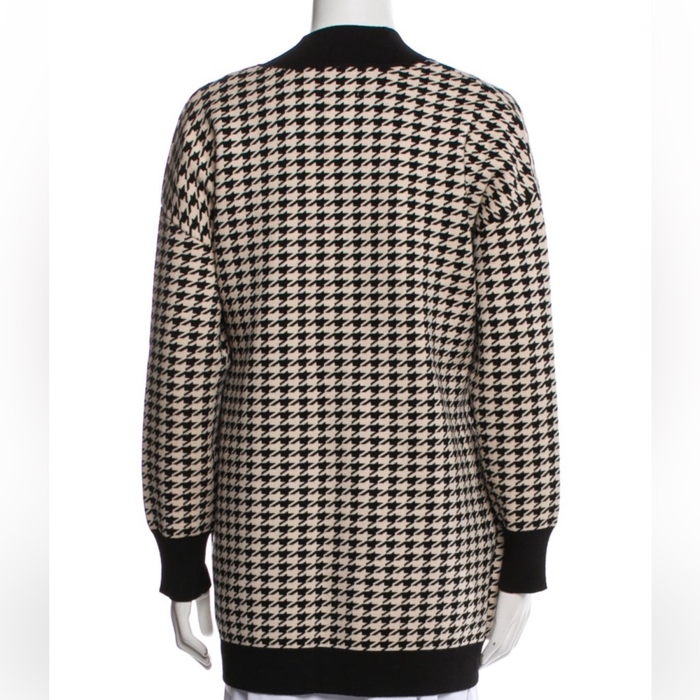 Sandro Houndstooth Cardigan with Gold Accents - Picture 3 of 3